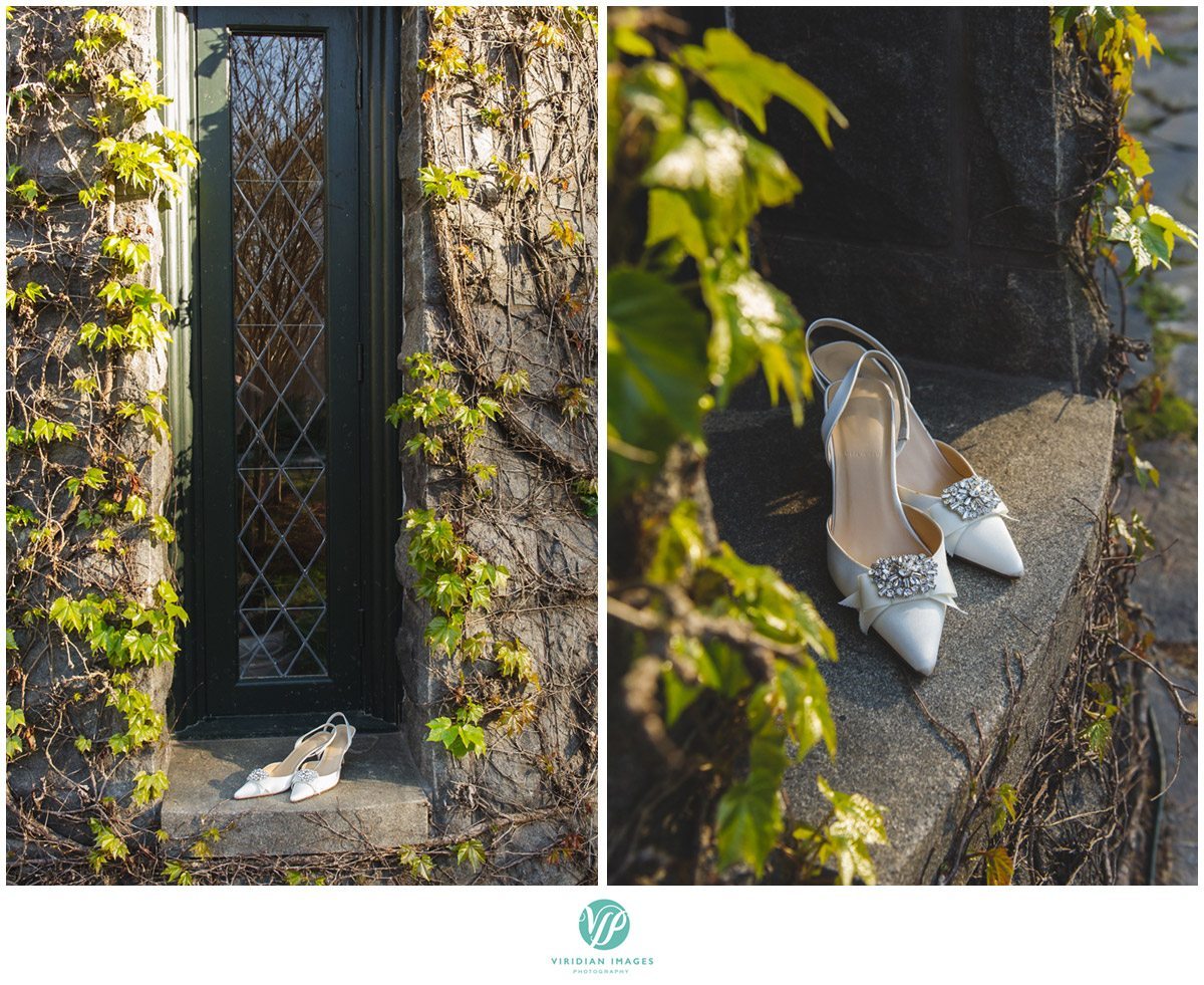 Bisham Manor Wedding brides shoes photo