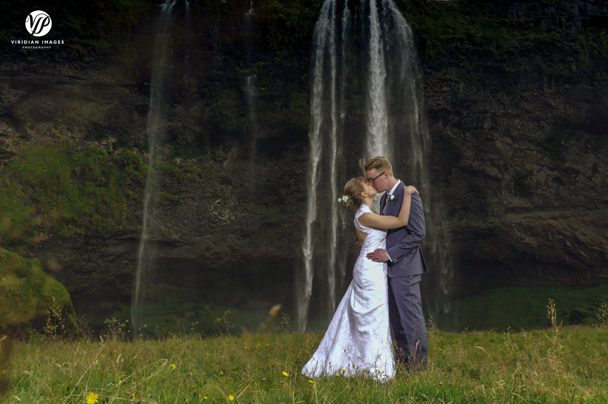 Romantic photograph in front of Seljalandsfoss Iceland