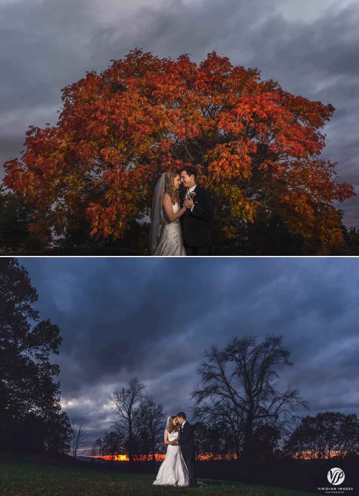 creative portrait wedding sunset walnut hill farm dalton ga