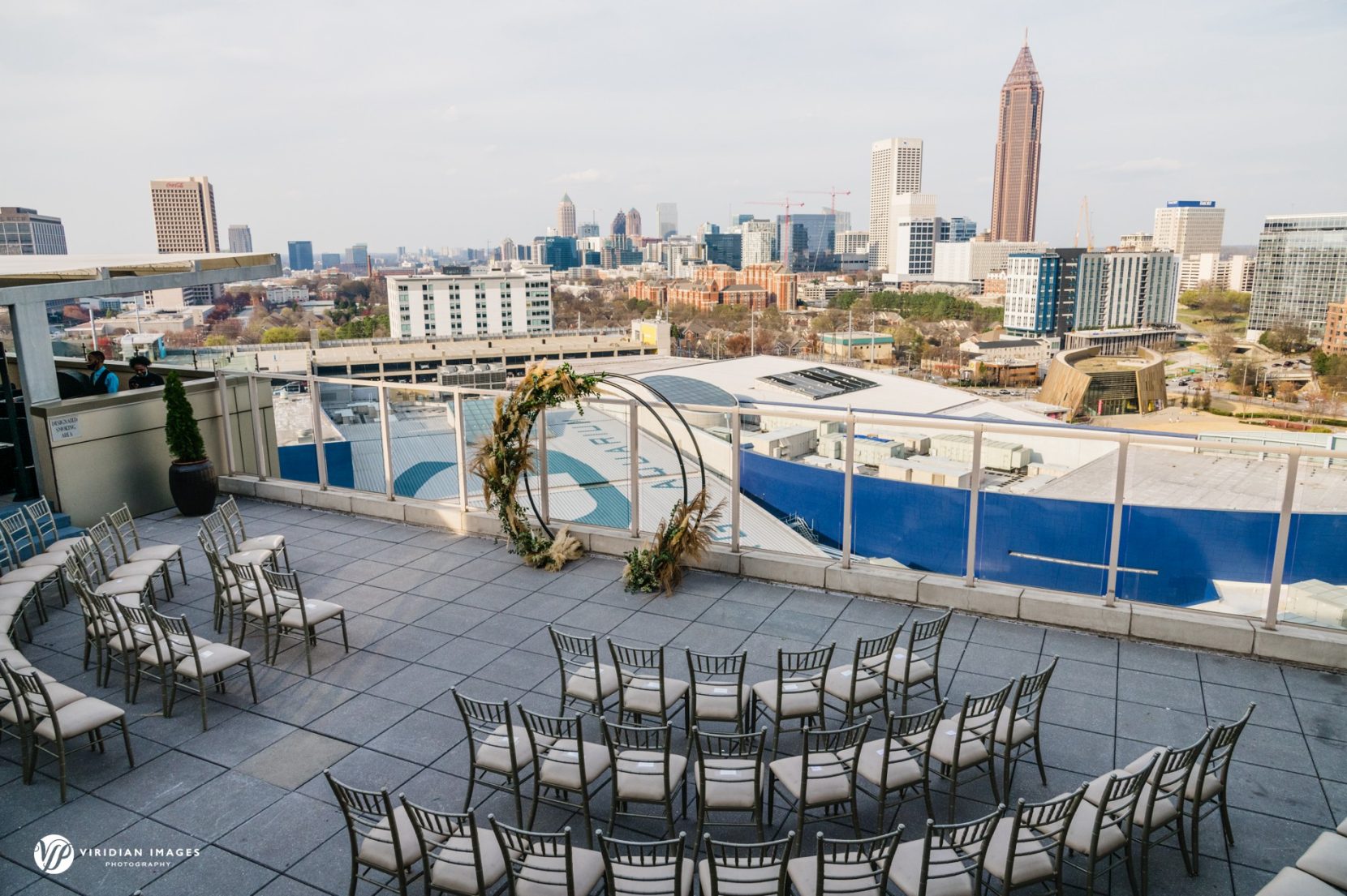 View of ceremony site before guests arrive at Ventanas