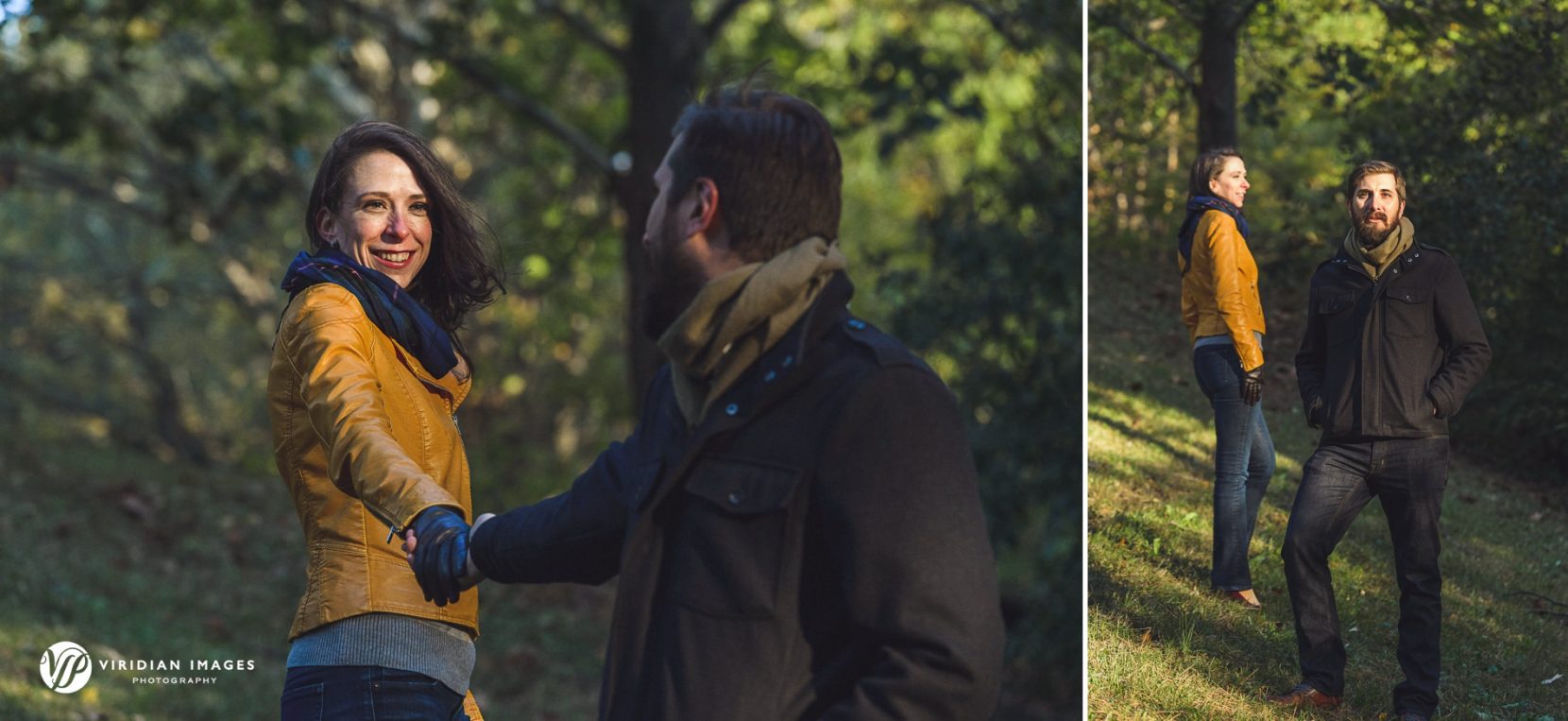 Creative portrait captured at sunset on a hill in Grant Park.